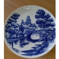 VTG Nasco China Lakeview Blue Plate Hand Painted ~ Japan  41