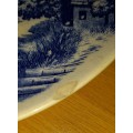VTG Nasco China Lakeview Blue Plate Hand Painted ~ Japan  41