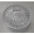 Vintage Round Chopped Glass Box With Lid
