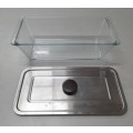 Pyrex 217-10 Clear Glass Loaf Bread Pan With Lid