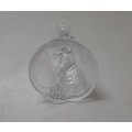 Frosted Bear `Bell` Glass Ornament  