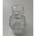 Vintage Clear Square Glass Liquor Decanter