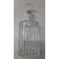Vintage Clear Square Glass Liquor Decanter