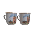 Vintage Czechoslovakia D Gurt Tea Cups x 2