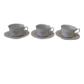 Huguenot Trio Cups and Saucers
