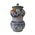 Vintage Ceramic Apothecary Jar - 23cm total height
