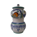 Vintage Ceramic Apothecary Jar - 23cm total height