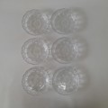 Cut Glass Nibble/Candy Bowls x 6 - Made in France