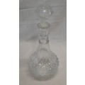 Vintage Glass Decanter - Diamond Cut Design