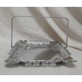 Kristal Plate Square Chrome Plated Tray with Handle