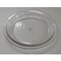 Pyrex JAJ Clear Glass Round Pie Dish