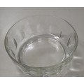 Arcoroc France Serving Bowl Clear Glass Thumbprint
