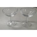 Vintage France Gray Etched Frosted Glasses