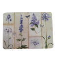 Purple Floral Postcard Placemats x 4