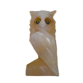 Vintage Hand Carved Stone Owl Figurine