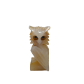 Vintage Hand Carved Stone Owl Figurine