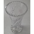 Vintage Cut Glass Crystal Flower Vase