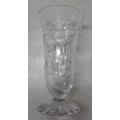 Vintage Cut Glass Crystal Flower Vase