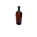 Vintage Tall Amber Glass Bottle / Apothecary Jar