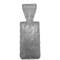 Patterned Liquor Glass Decanter 750ml, Made In France