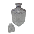 2 x Patterned Glass Decanters