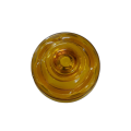 Amber Lidded Glass Jar / Canister