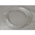 Oval Glass Pyrex Lid with Handles 125C