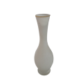 White Frosted Glass Vase, Floral