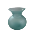 Aqua Glass Flower Vase