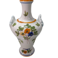 Italian For Luzardo Vintage Hand Painted Floral Vase Flower 1974 Unique Rare