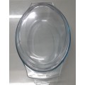 Large Marinex Glass Oval Baking Dish