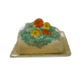 English Hand Painted Butter Dish With Flower. Arthur Wood Art Deco California Pattern