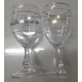Set Of 2 Vintage Irish Coffee Glasses With Golden Rim From France