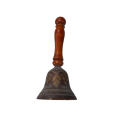 Vintage Brass Bell With Wooden Handle, India