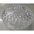 Rare Vintage Diamond Cut Patterned Glass Lidded Sugar Bowl, France