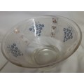 Large Glass Serving Bowl Grapevine Pattern