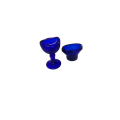 Optrex Garde La Vue Blue Cobalt Glass Eye Wash Cup + Eye Wash Cup On Stem