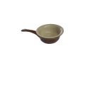 Vintage Brown Porcelain Stoneware Cocettes With Handle