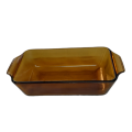 Brown Anchor Hocking Loaf Pan, Amber Glass, #441, Ovenwar, 1Quart Capacity, 1980`s Vintage Bakeware