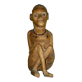 Unique african made naked woman wood craft art