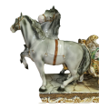 Porcelain Italy Roman Horses & Chariot  - lamp - quite large