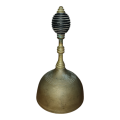 Antique Victorian Brass Bell - Ebony Wood Topping - Beehive Brass Bell - Brass Bell