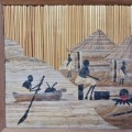 African Hand Made Picture -  Reed Straw Bark Leaves