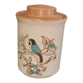 Vintage 1970s Ashdale Pottery Kitchen Jar blue tit birds