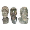 African man head - Soapstone art.