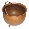Copper craft Guild Cauldron 3 Leg Copper Pot With Handle