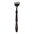 Hanging Solid Brass Fork With Wooden Handle