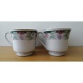 Winley China Fine Porcelain Set of 4 Cups and Saucers