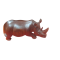 Handcrafted Wood Rhino
