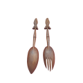 Handcrafted Wood Fork And Spoon